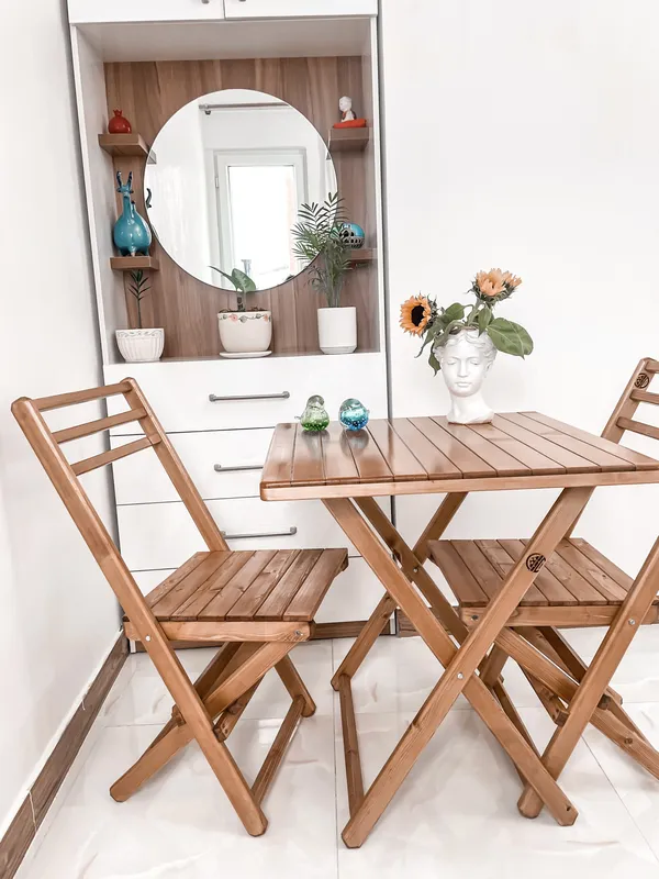 میز و صندلی تاشو چوبی gallery0