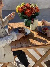 میز و صندلی تاشو چوبی دو نفره gallery10