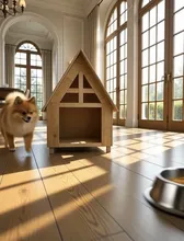 لانه چوبی سگ و گربه خانگی gallery1