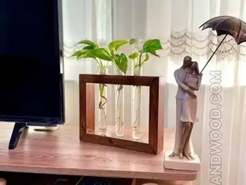 دکور چوبی سه لوله پتوس
